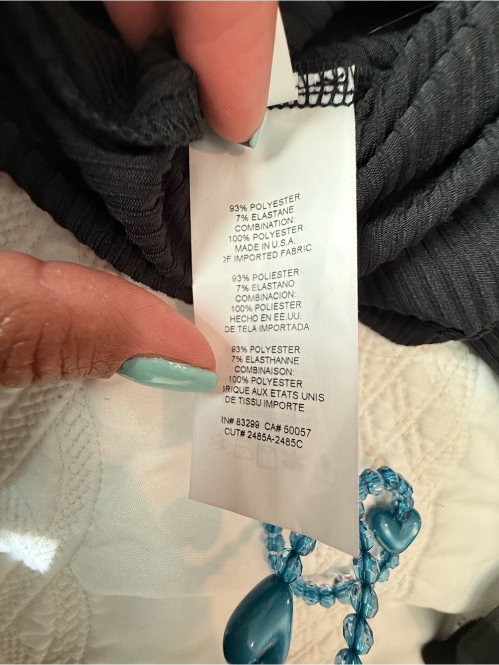 Express Black Puff-Sleeve Ribbed Top - Picture 5 of 5